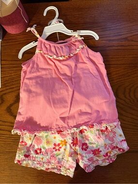 George Pink Floral Girls Matching Set